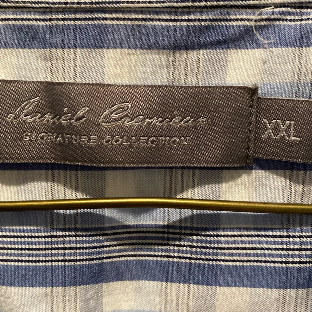 Daniel Cremieux Men’s Button Down Shirt.‎  XXL.  Blue/White Plaid.100% Cotton - Picture 8 of 8